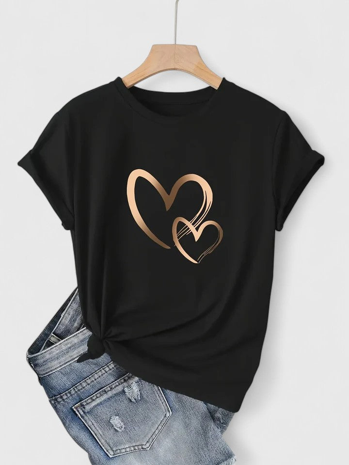 Produktbild – Ivanelle – Bekväm T-shirt med Kort Ärmar