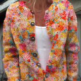 Sandrine | Flerfärgad akvarellcardigan