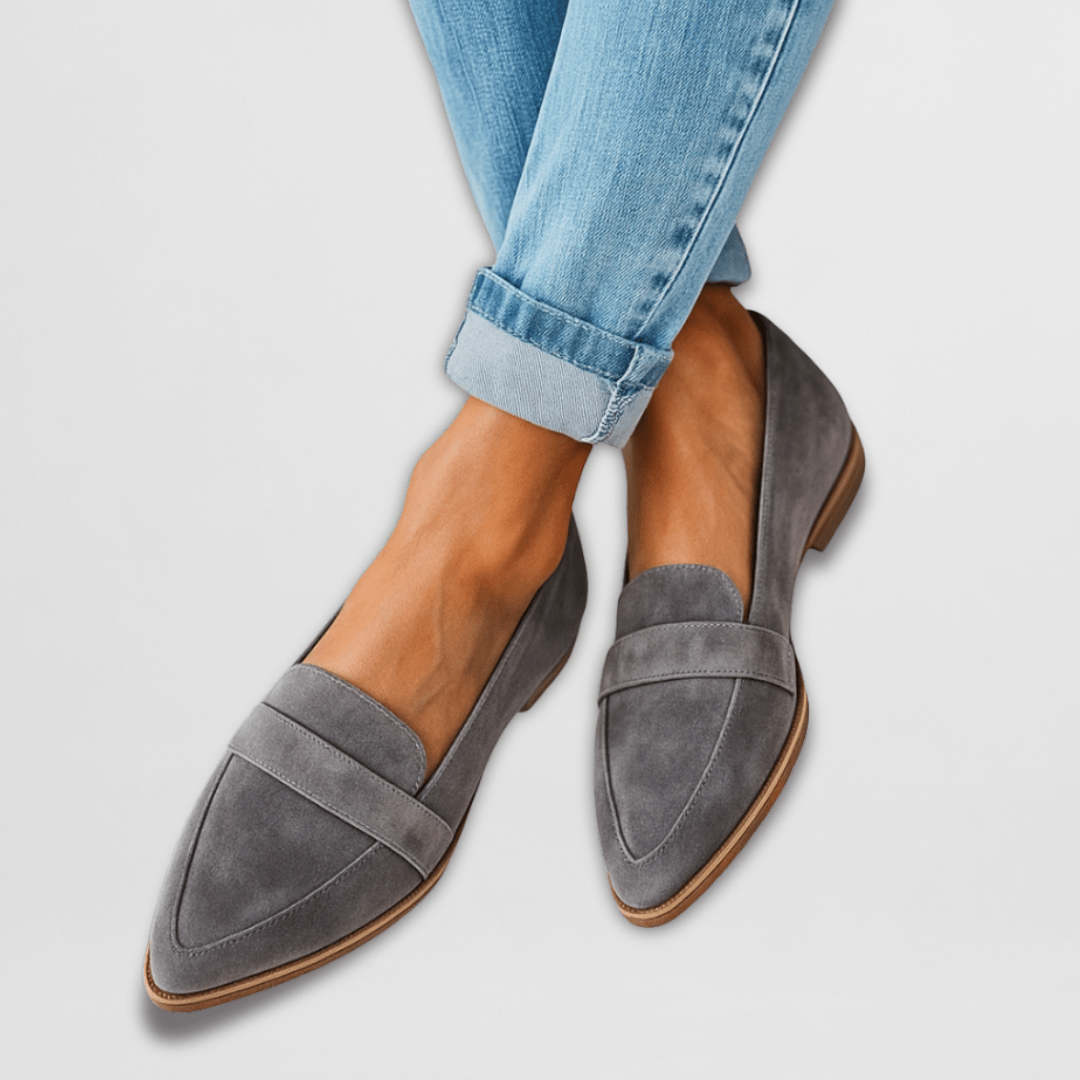 Produktbild – Helen – Ortopediska mjuka mocka loafers