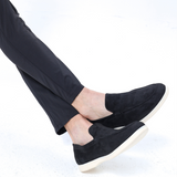 Loafers i läder och mocka