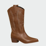 Västerländska cowboyskor i skinn