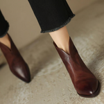 Eleganta ankelboots i läder