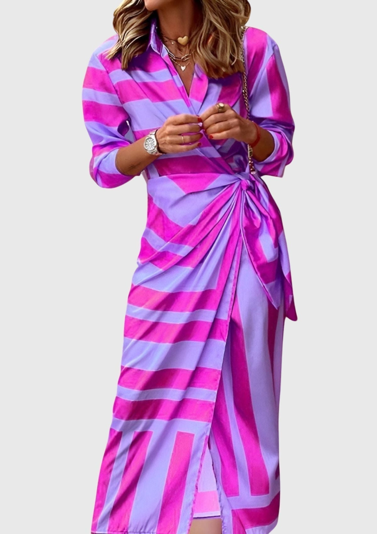 Produktbild – Everly – Elegant Wrap Dress With Print