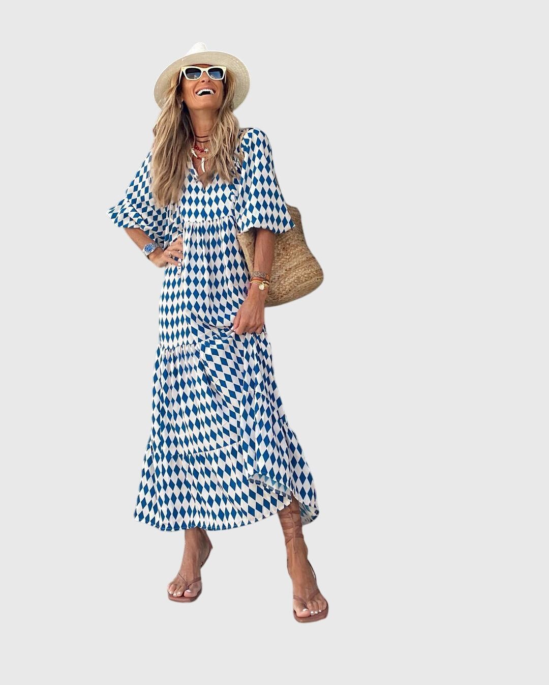 Produktbild – Sarah – Boho Maxi Klänning