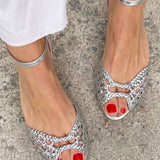 Pauline | Guldfärgade flätade sandaler