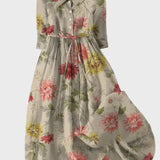 Blommig vintageklänning