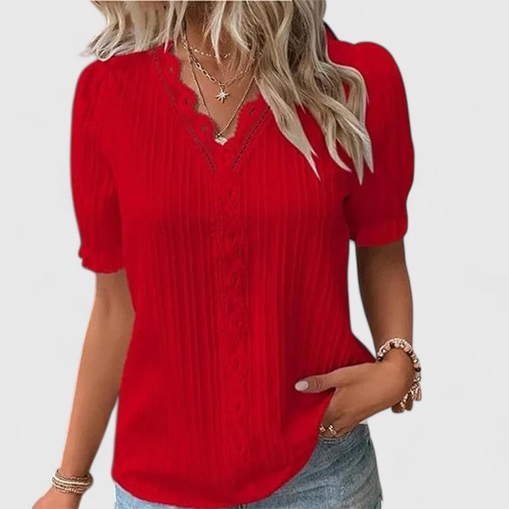 Produktbild – Avienne – Elegant V-ringad blus