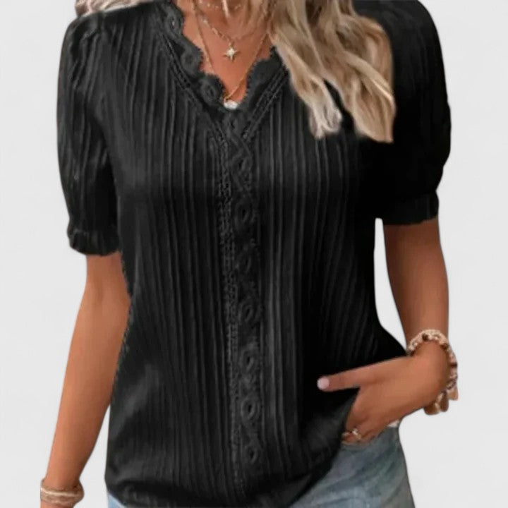 Produktbild – Avienne – Elegant V-ringad blus