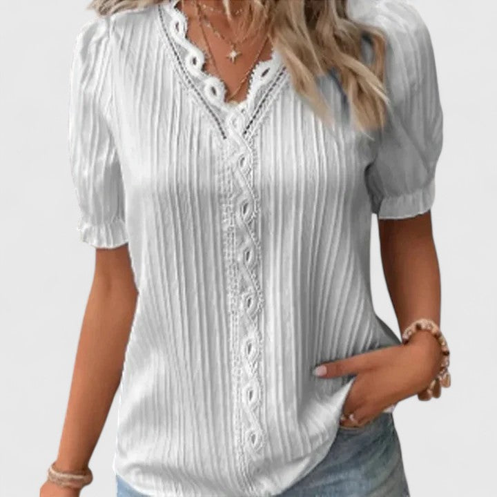 Produktbild – Avienne – Elegant V-ringad blus