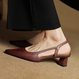Élina | Slingback-pumps i läder