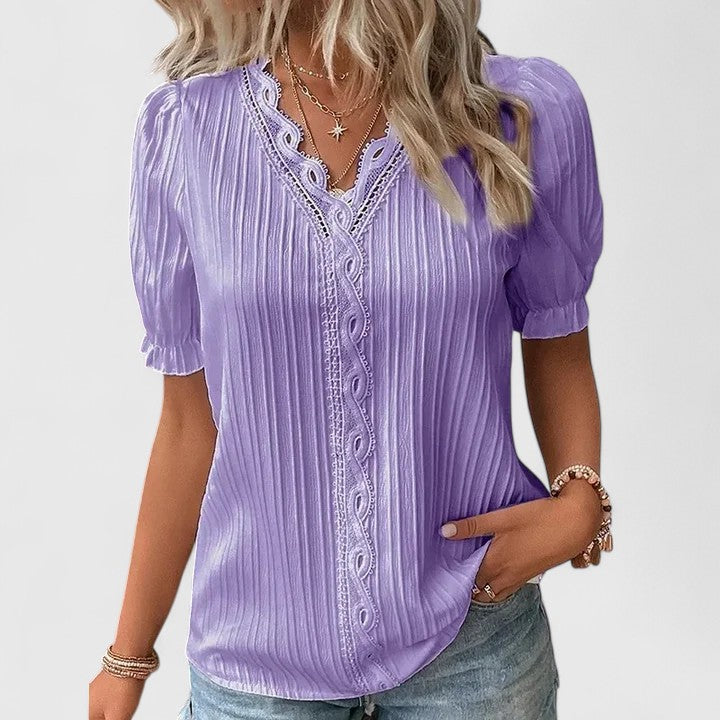 Produktbild – Avienne – Elegant V-ringad blus
