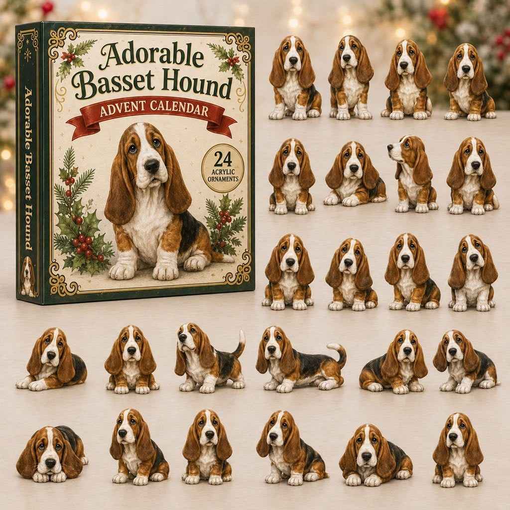 Basset hound – adventskalender 2026 – bild 1