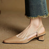 Élina | Slingback-pumps i läder