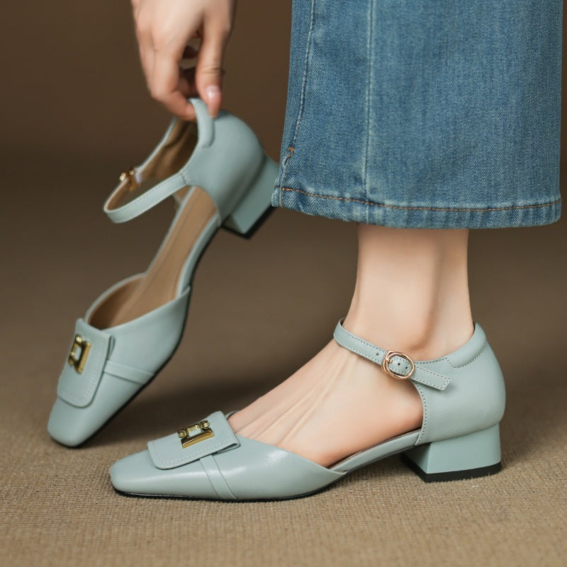Florence | Mary Janes i läder med spänne