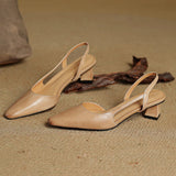 Élina | Slingback-pumps i läder