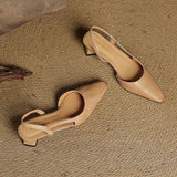 Élina | Slingback-pumps i läder