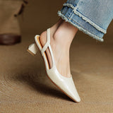 Élina | Slingback-pumps i läder