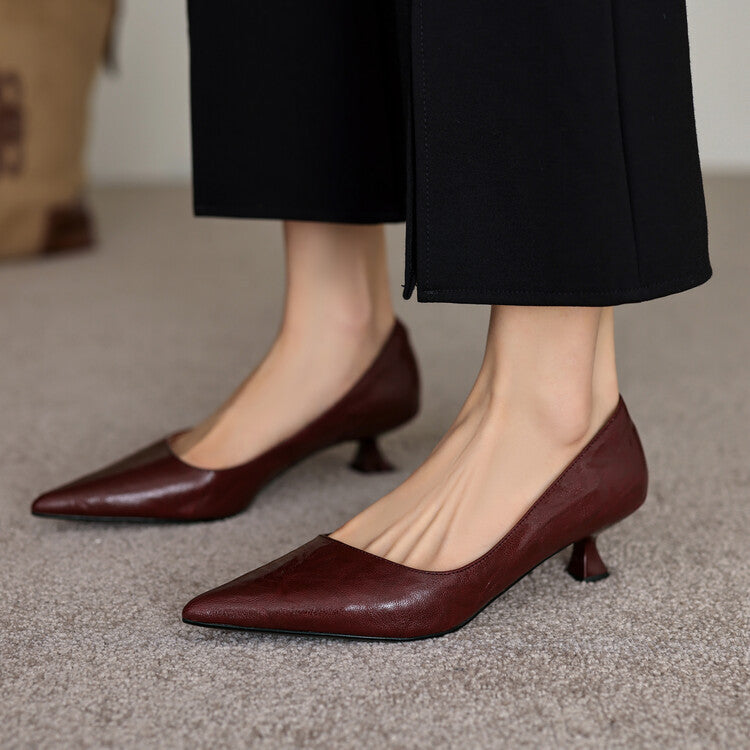 Mathilde | Smala pumps med låg klack