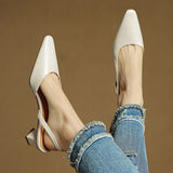 Élina | Slingback-pumps i läder