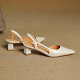 Élina | Slingback-pumps i läder