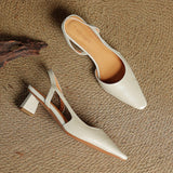 Élina | Slingback-pumps i läder