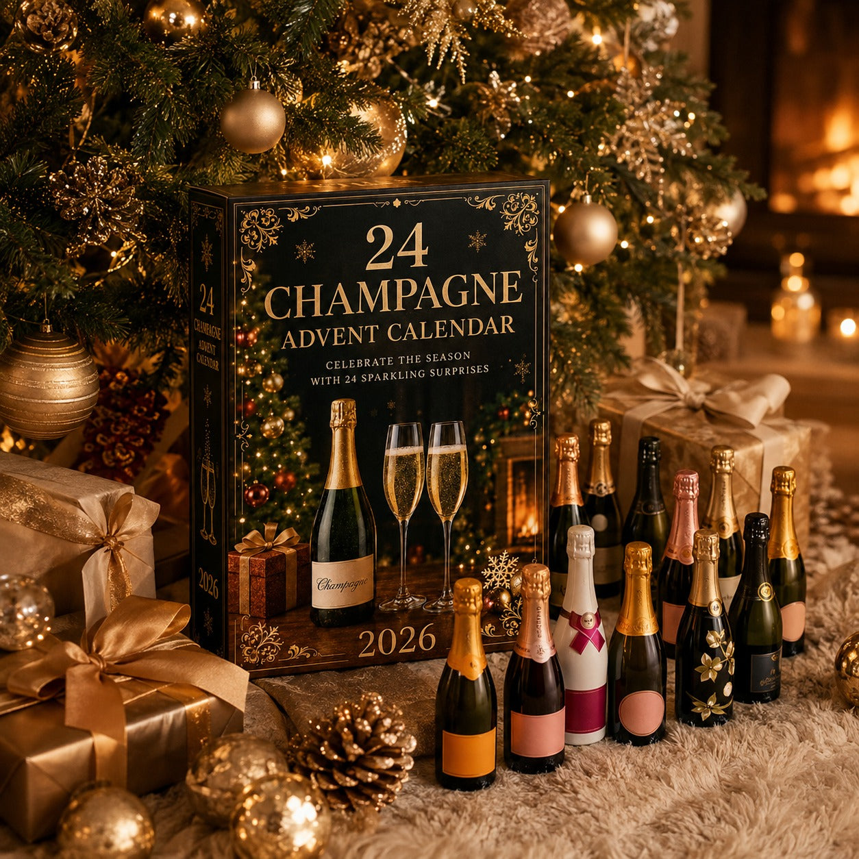Champagneinspirerad adventskalender 2026 – bild 1