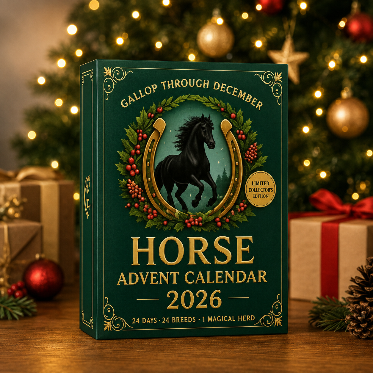 Julhästar – adventskalender 2026, galoppera genom december – bild 1