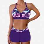 Produktbild – Chloe – Damens Ribbad Högmidjad Bikini Baddräkt