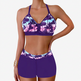Produktbild – Chloe – Damens Ribbad Högmidjad Bikini Baddräkt