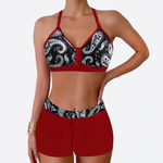 Produktbild – Chloe – Damens Ribbad Högmidjad Bikini Baddräkt
