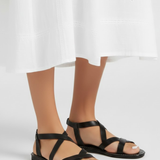Produktbild – Maria – Kvinnors Platta Sandaler med Korsade Remmar