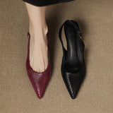 Delphine | Spetsiga slingback-pumps