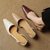 Élina | Slingback-pumps i läder