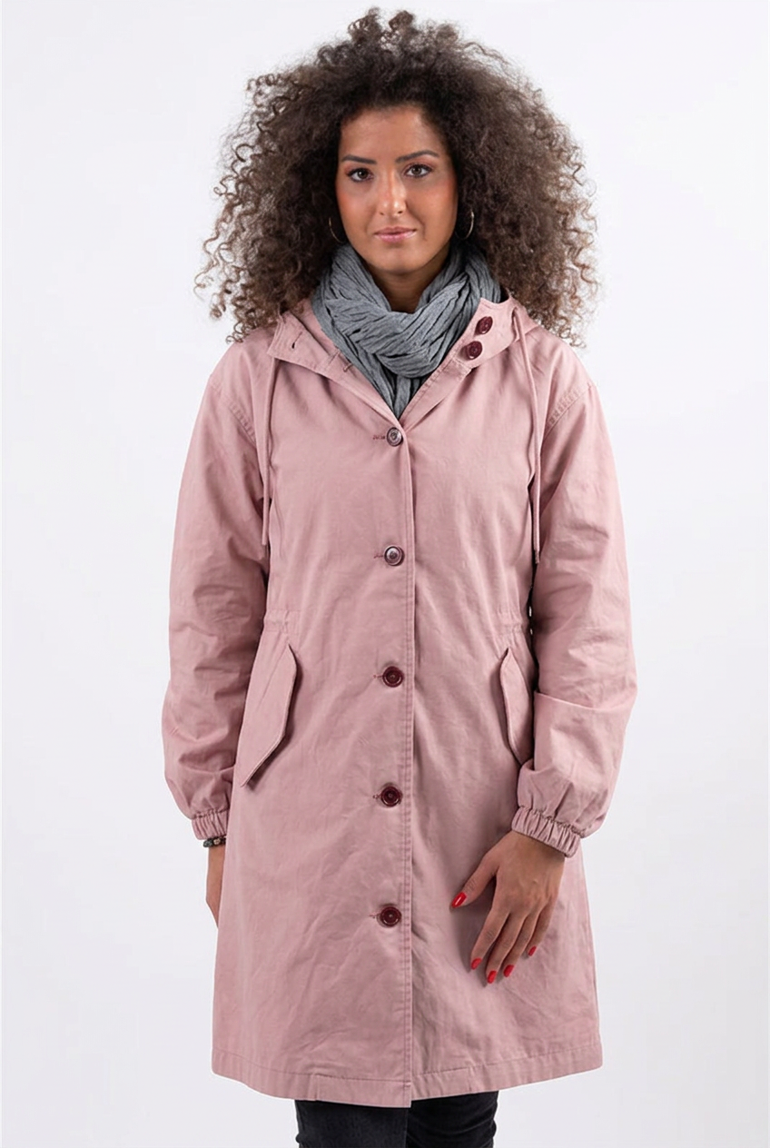 Produktbild – Elsa – Lång Vattenavvisande Parkas med Huva