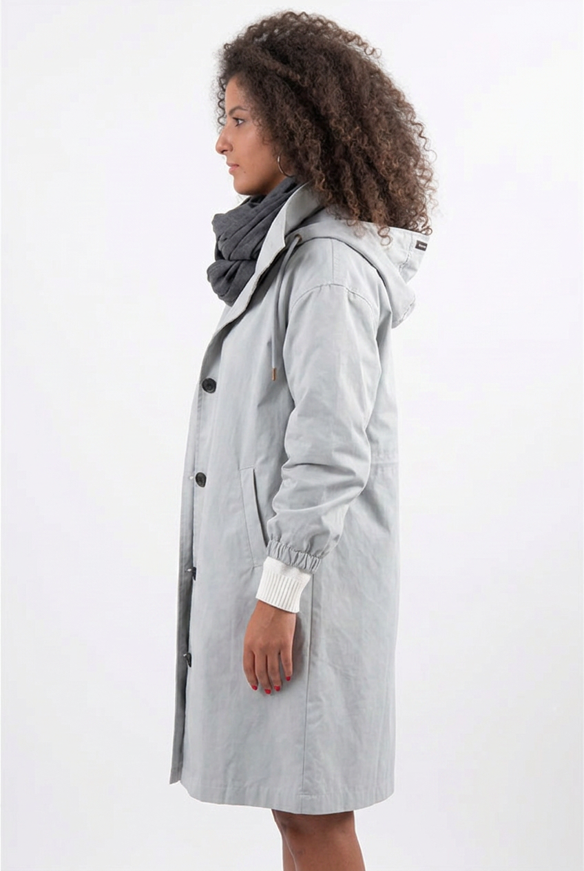 Produktbild – Elsa – Lång Vattenavvisande Parkas med Huva