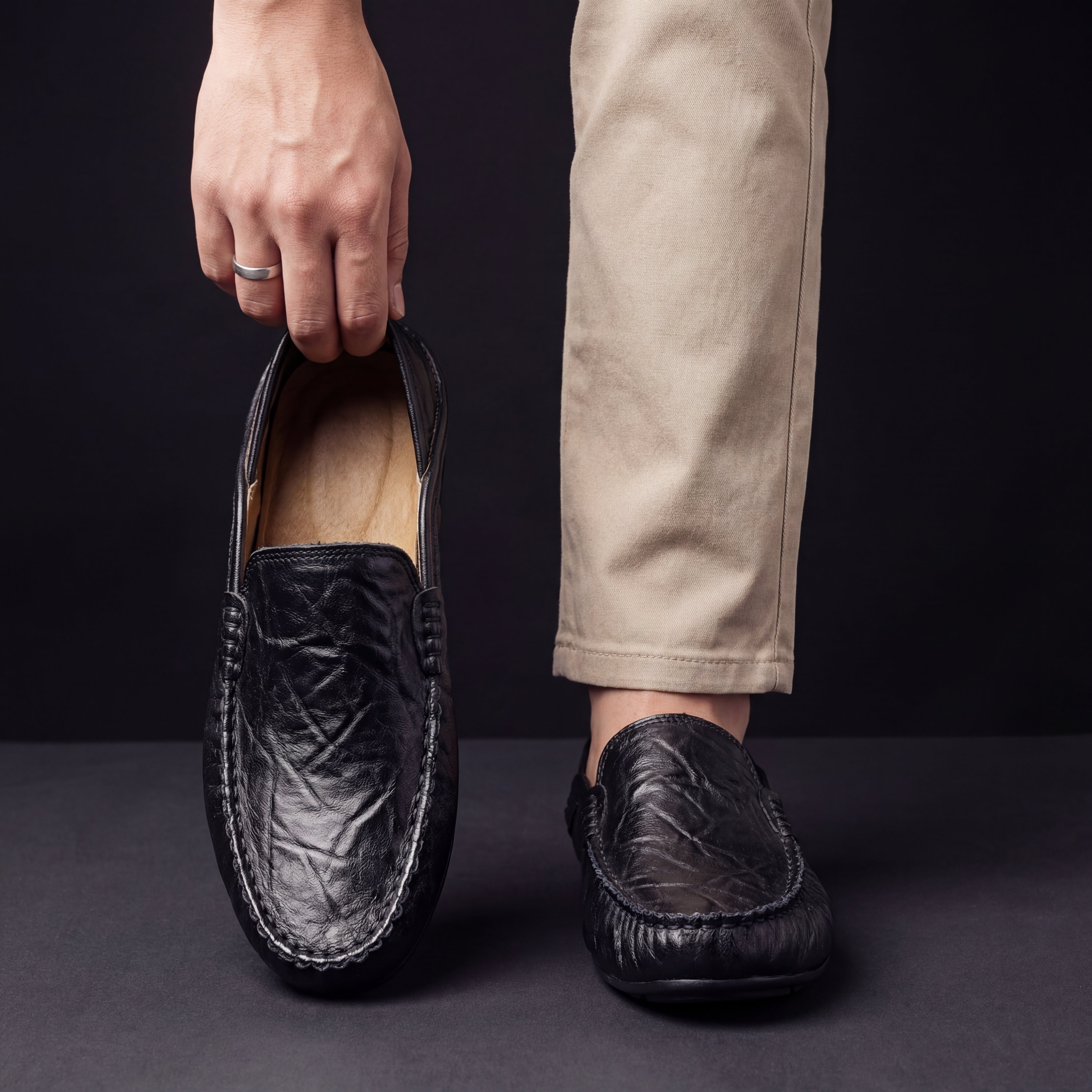 Antoine | Loafers i mjukt läder