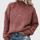 Lerynna – elegant kabelstickad tröja