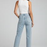 Produktbild – Katherine – Damens Högmidjade Glittrande Rakben Jeans