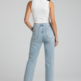 Produktbild – Katherine – Damens Högmidjade Glittrande Rakben Jeans