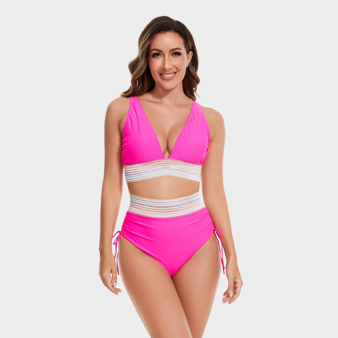 Produktbild – Penelope – Damens Höga Bikini Baddräkt Set