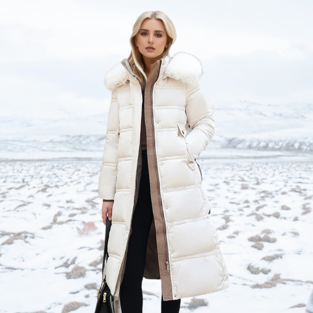Produktbild – Lucia – Designer Vinter Parka Med Fuskpäls Huva