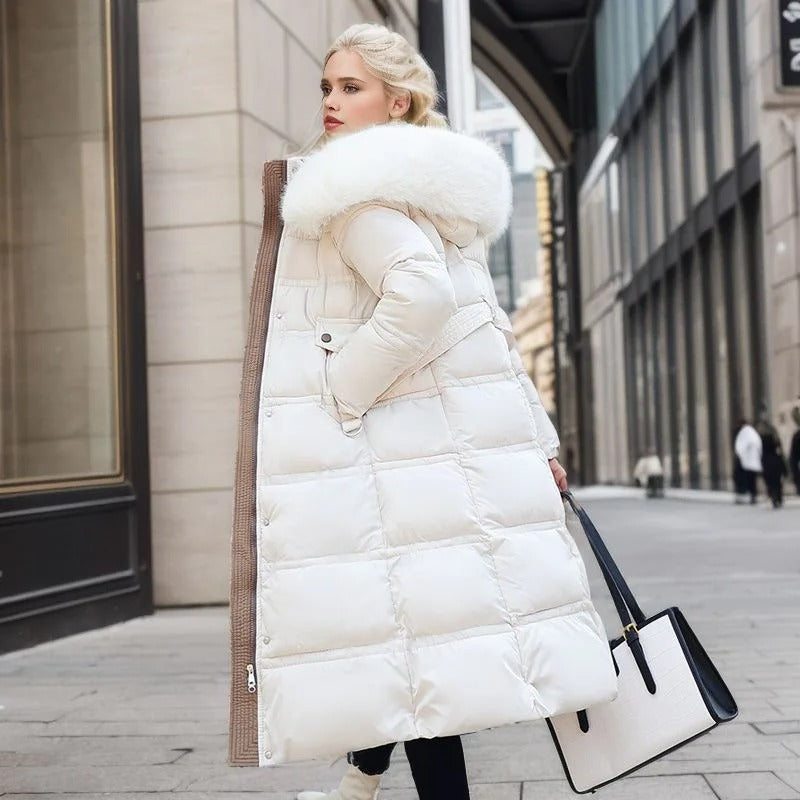 Produktbild – Lucia – Designer Vinter Parka Med Fuskpäls Huva
