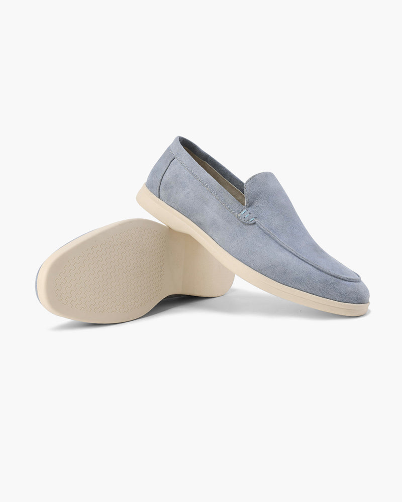 Loafers i läder och mocka