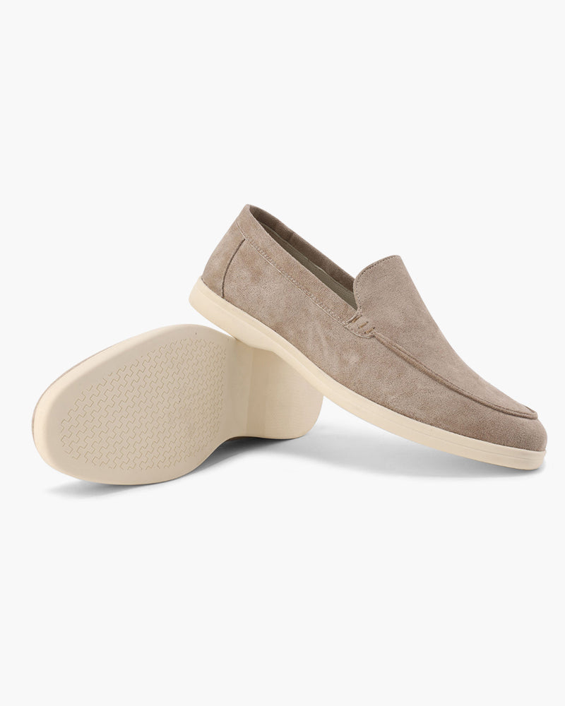 Loafers i läder och mocka