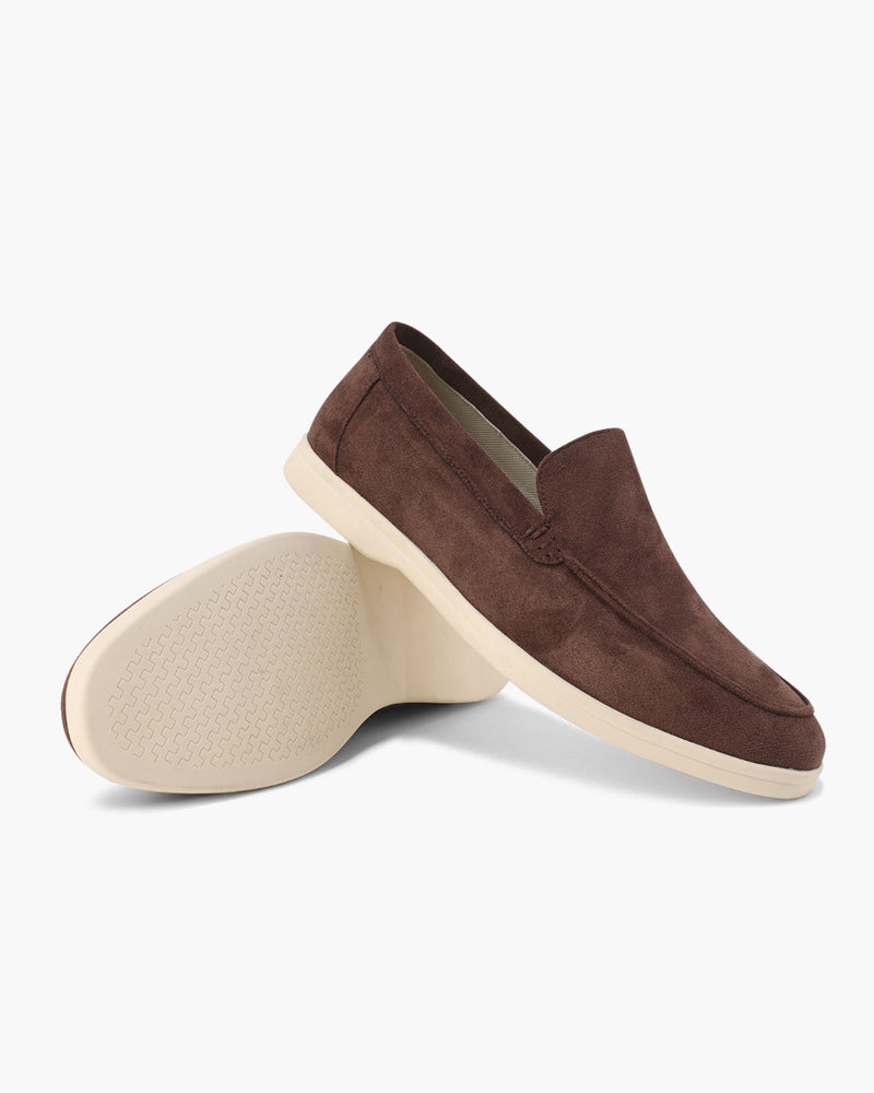 Loafers i läder och mocka