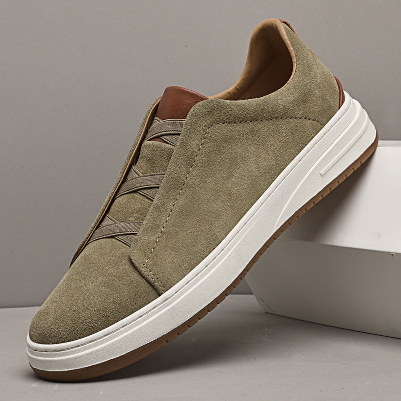 Slip-on-skor i mocka för herr