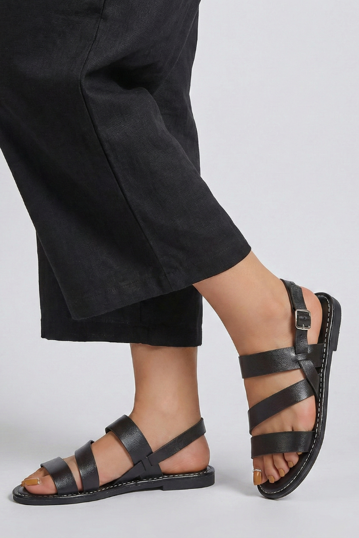 Produktbild – Makayla – Kvinno moderna platta sandaler med bakrem