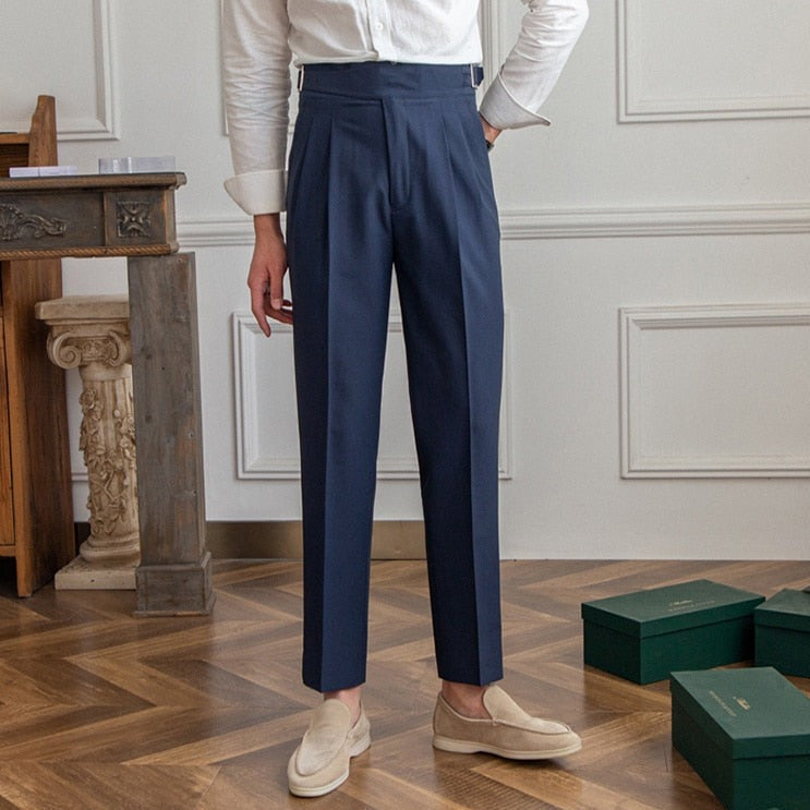 Eleganta vida byxor med hög midja