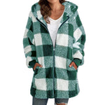 Produktbild – Arabella – Rutig Fleece Långärmad Kappa med Huva