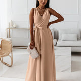 Produktbild – Hailey – Kvinnor Bröllopsgäst Elegant Wrap Maxi Klänning